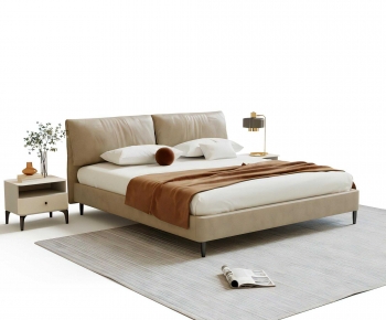Modern Double Bed-ID:412117002
