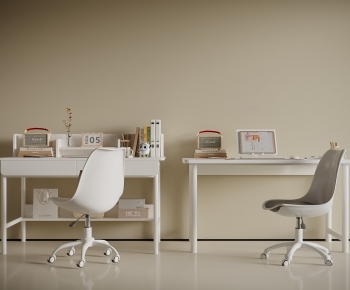 Modern Computer Desk And Chair-ID:985598091