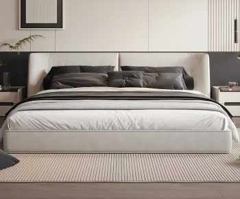 Modern Double Bed-ID:735579013