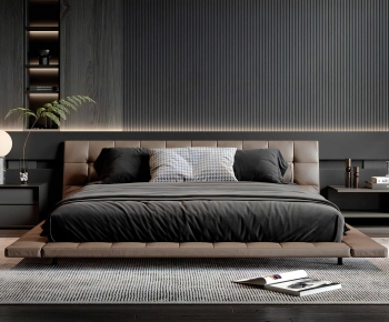 Modern Double Bed-ID:320198066