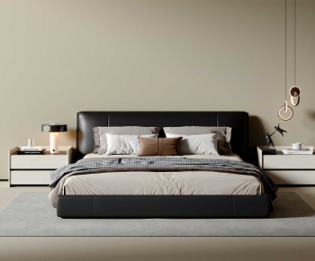 Modern Double Bed-ID:581003903
