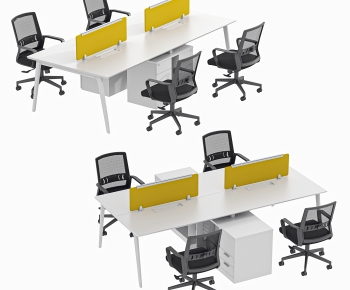 Modern Office Desk And Chair-ID:591368918