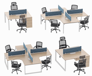 Modern Office Desk And Chair-ID:804574019