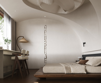 Wabi-sabi Style Bedroom-ID:334649097