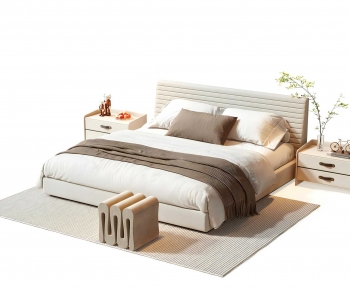 Modern Double Bed-ID:825954918