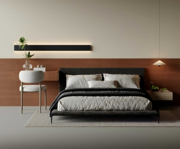 Modern Double Bed-ID:522875074