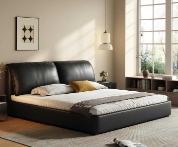 Modern Double Bed-ID:918644913