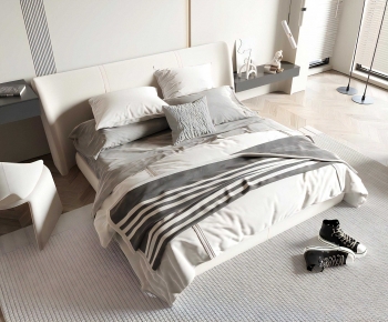 Modern Double Bed-ID:748927127