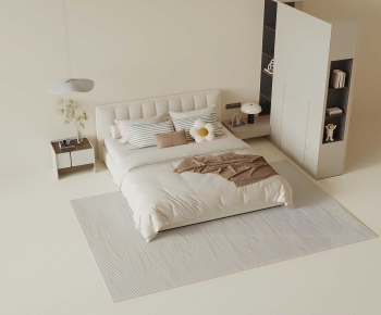 Modern Double Bed-ID:516501903