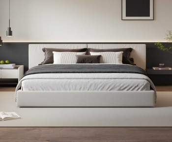 Modern Double Bed-ID:474812986