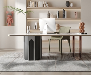 Modern Office Desk And Chair-ID:932080982