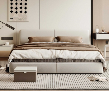 Modern Double Bed-ID:905900041