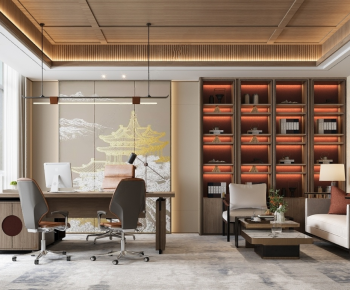 New Chinese Style Manager's Office-ID:266330006