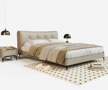 Modern Double Bed-ID:581855066