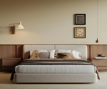 Modern Double Bed-ID:878249887