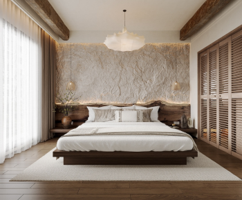 Wabi-sabi Style Bedroom-ID:919384001