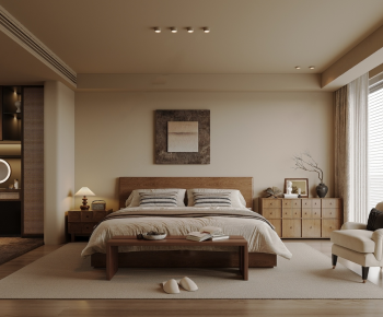 Wabi-sabi Style Bedroom-ID:683825021
