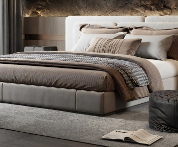 Modern Double Bed-ID:222445965