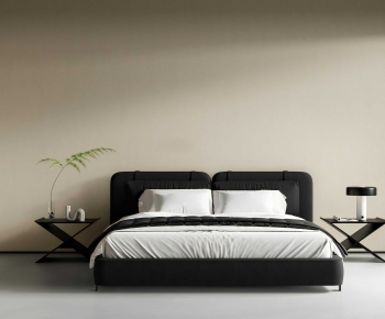 Modern Double Bed-ID:706839085