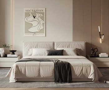 Modern Double Bed-ID:765376094