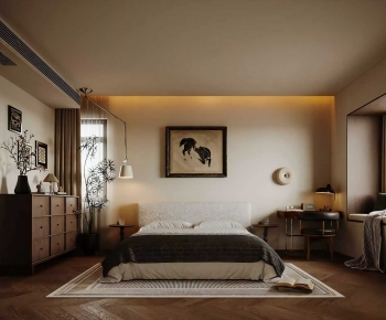 Wabi-sabi Style Bedroom-ID:127810969