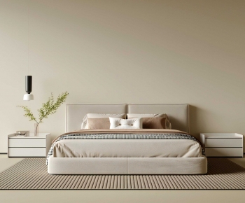 Modern Double Bed-ID:899952897