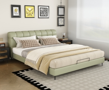 Modern Double Bed-ID:323519953