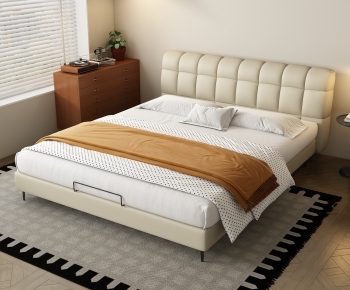 Modern Double Bed-ID:895354031