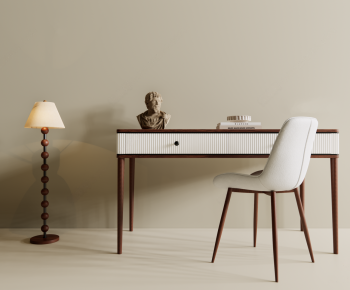 French Style Computer Desk And Chair-ID:198829274