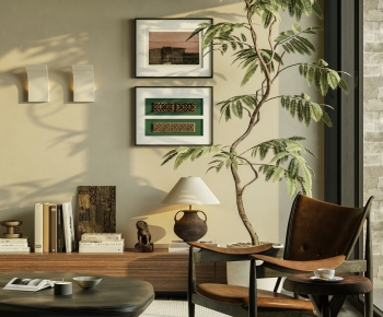 Wabi-sabi Style A Living Room-ID:742291937