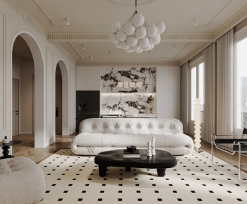 French Style A Living Room-ID:667887936