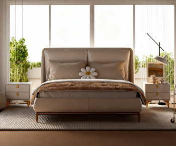 Modern Double Bed-ID:932215936