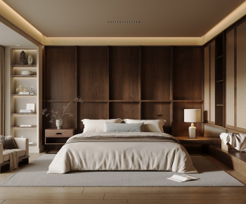 Wabi-sabi Style Bedroom-ID:100739094