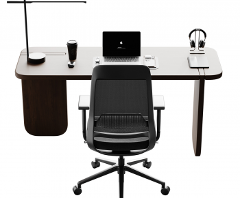 Modern Office Desk And Chair-ID:756910093