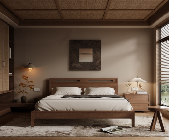 Wabi-sabi Style Bedroom-ID:972776892