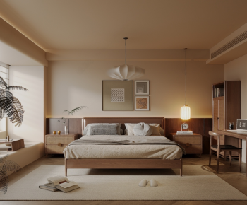 Wabi-sabi Style Bedroom-ID:753684047