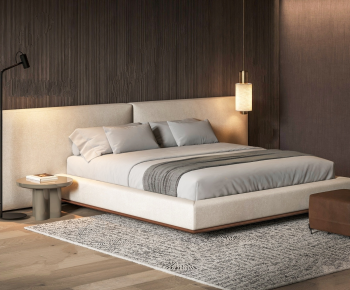 Modern Double Bed-ID:354654071