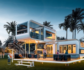 Modern Appearance Of Commercial Building-ID:830996047