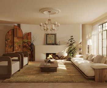 French Style A Living Room-ID:215884926