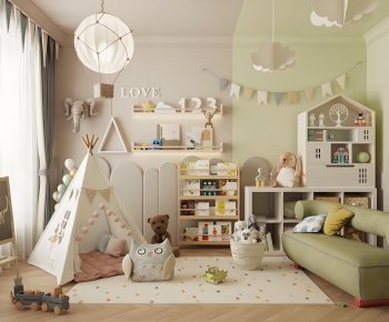 Modern Children's Room Activity Room-ID:505060914