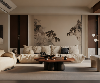 New Chinese Style A Living Room-ID:466243984