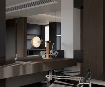 Modern Computer Desk And Chair-ID:742450957