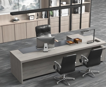 Modern Office Desk And Chair-ID:641926055