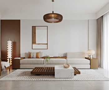 New Chinese Style A Living Room-ID:831260927