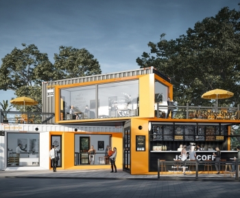 Industrial Style Appearance Of Commercial Building-ID:601428997