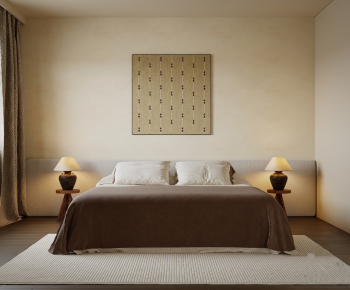 Wabi-sabi Style Bedroom-ID:950472129