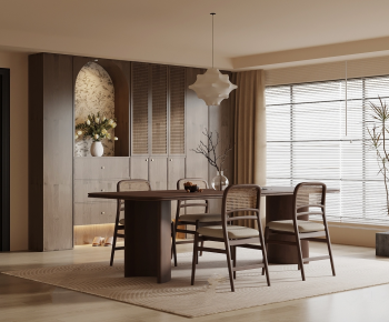 Wabi-sabi Style Dining Room-ID:537843946