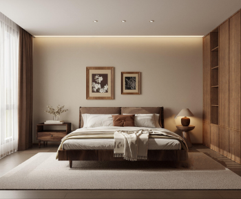 Wabi-sabi Style Bedroom-ID:913448103