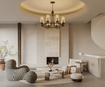 Wabi-sabi Style A Living Room-ID:699199911