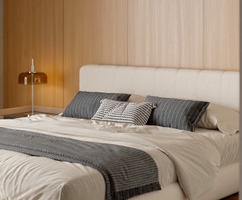 Modern Double Bed-ID:719690088